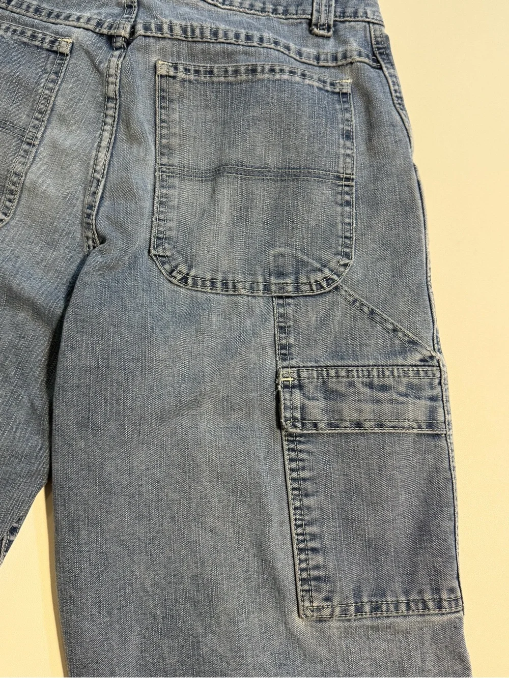 VINTAGE 90s USA‎ Made Lee Dungarees Carpenter cargo Jeans Relaxed Utility Denim